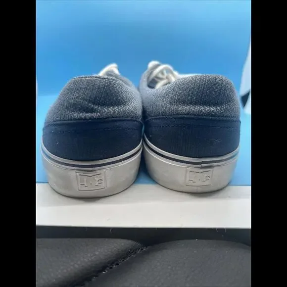 DC TRASE‎ TX CANVAS LOW SKATE TRAINERS SPORT MEN SHOES GREY/WHITE SIZE 12 - Picture 9 of 9